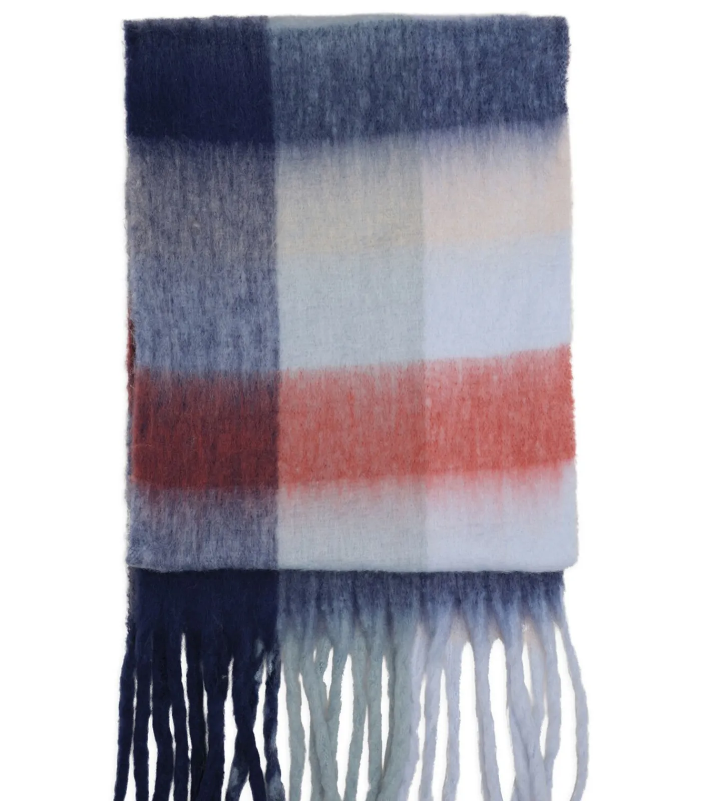 Hot Veelkleurige vierkante sjaal met franje DAMES Sjaals