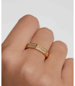 DAMES PDPAOLA Verguld zilveren ring Olympia