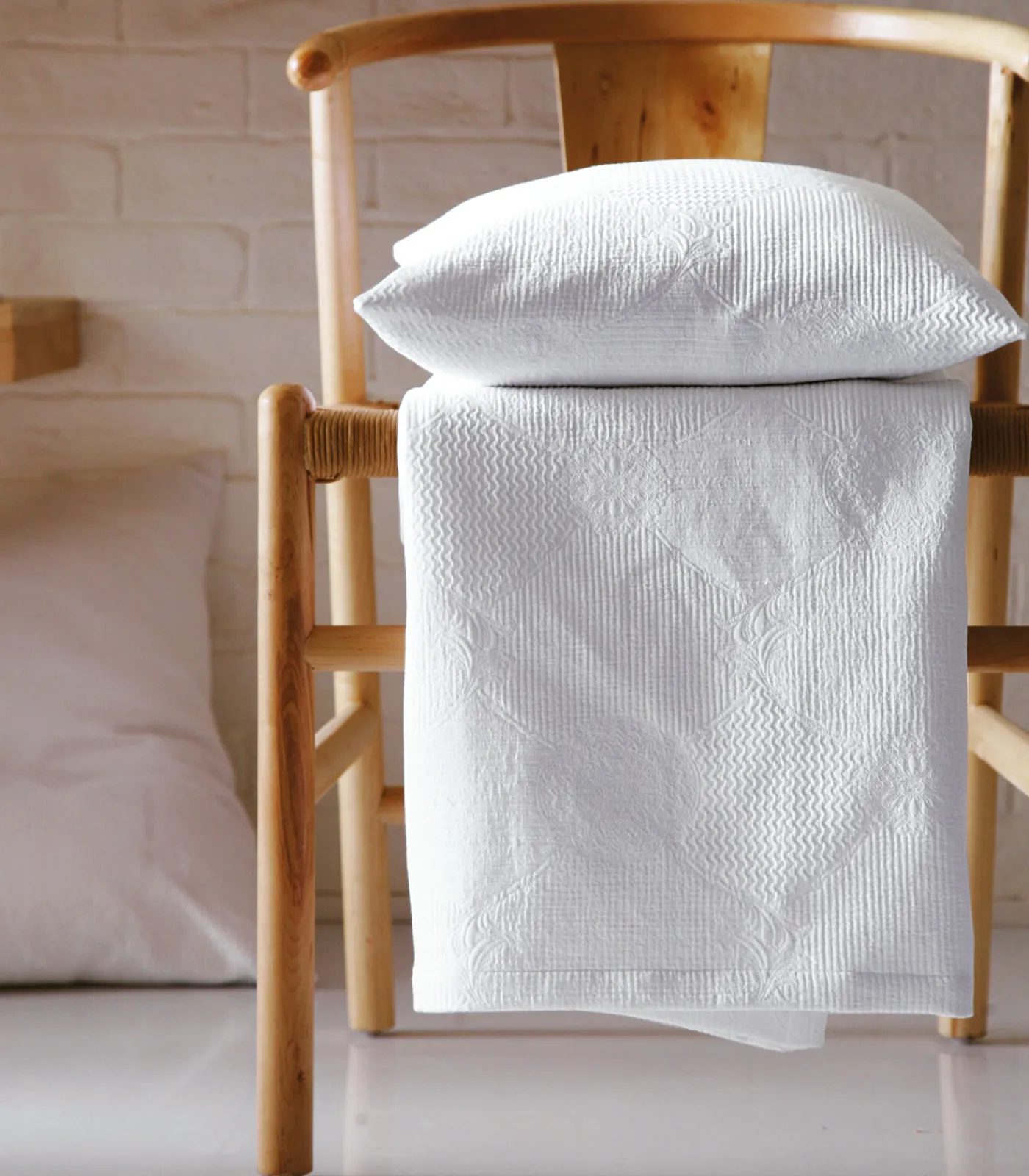 Clearance VERONE blanc - Sprei Piqué Bedspreien