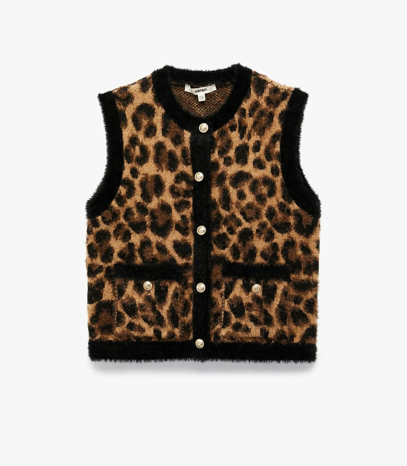 DAMES Koton Vest met luipaardprint
