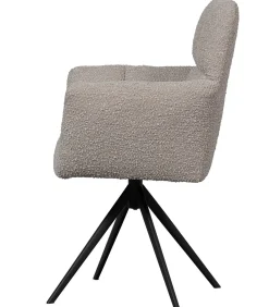 Hot Vinny Draaistoelen - Bouclé - Zand - Set van 6 Stoelen