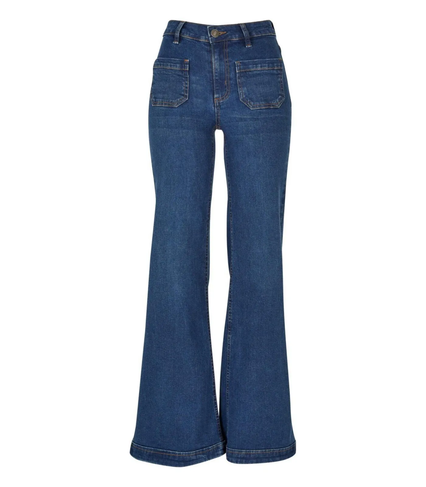 DAMES Urban Classics VINTAGE - Jeans - Denimblauw