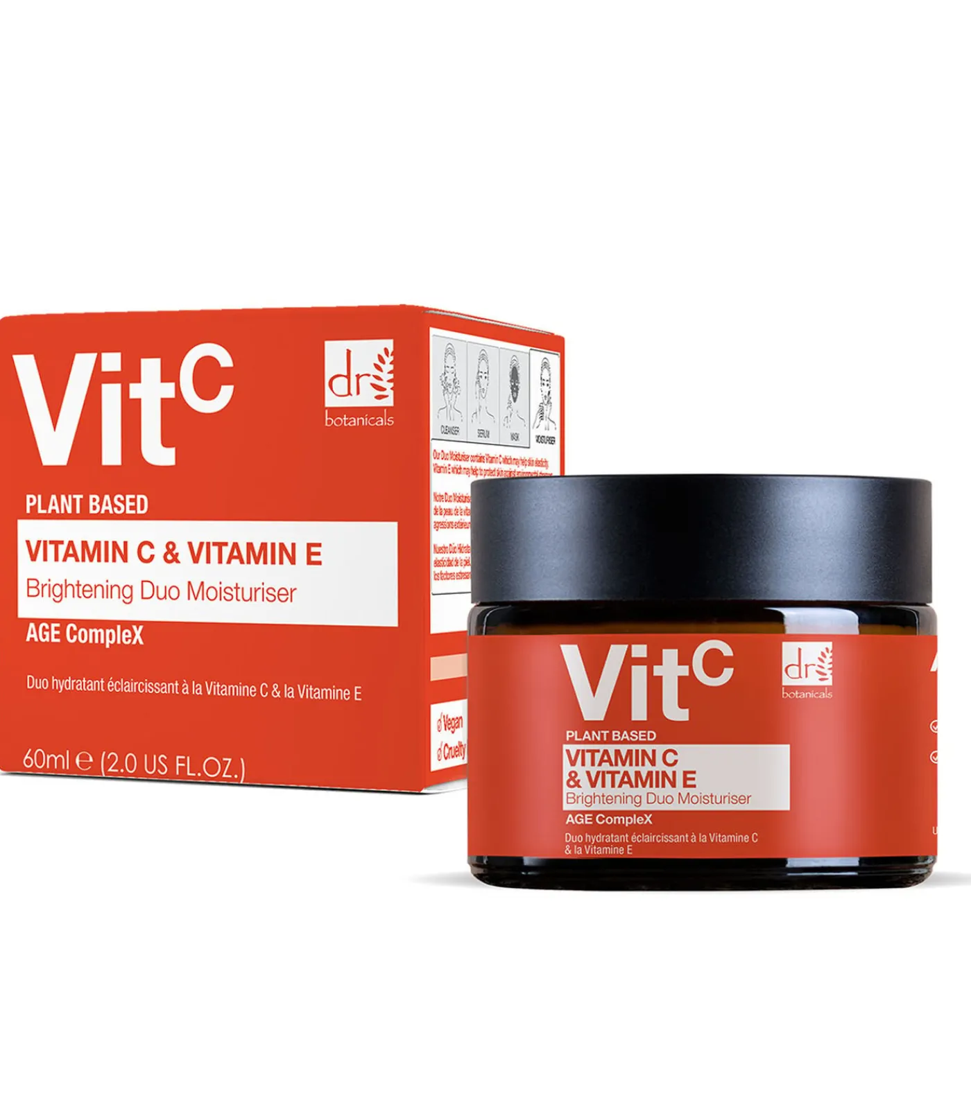 Dr Botanicals Vitamine C 1% & Vitamine E Verhelderende Duo Moisturiser 60ml