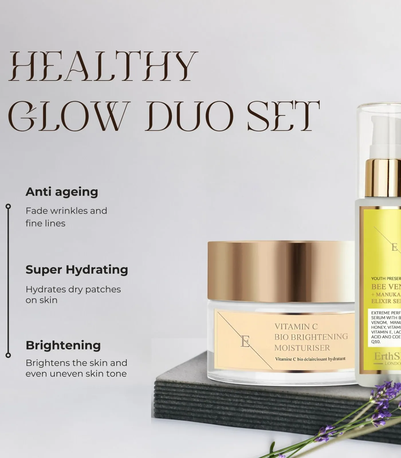 New Vitamine C Bio Brightening Moisturizer + Elixir Serum Gezicht Sets