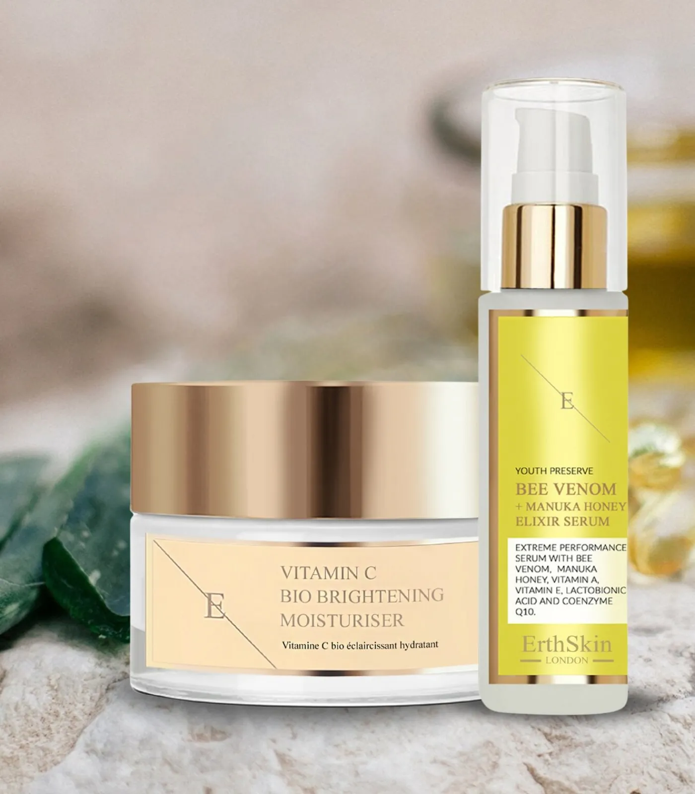 New Vitamine C Bio Brightening Moisturizer + Elixir Serum Gezicht Sets