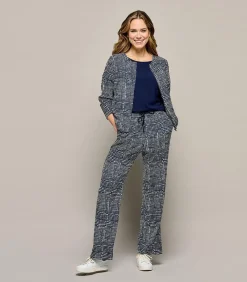 Discount Vivian Print Jacket Navy / Wit DAMES Maatpakken & Blazers