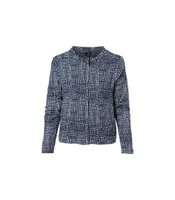 Discount Vivian Print Jacket Navy / Wit DAMES Maatpakken & Blazers