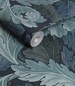 Outlet Vliesbehang Acanthus Blue Wanddecoratie