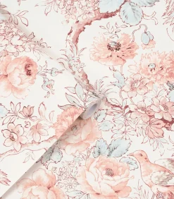 Laura Ashley Vliesbehang Birtle | Roze | Vogels &