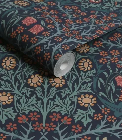 William Morris at Home Vliesbehang Blackthorn Navy