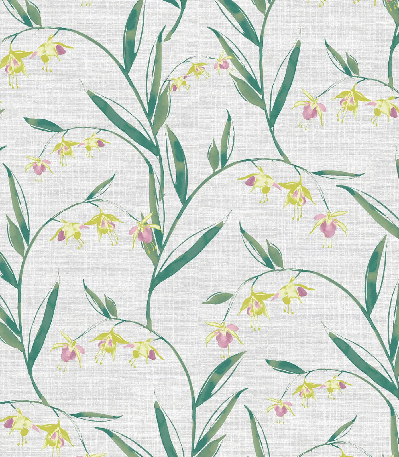 Laura Ashley Vliesbehang Fulwell Fuchsia Grijs