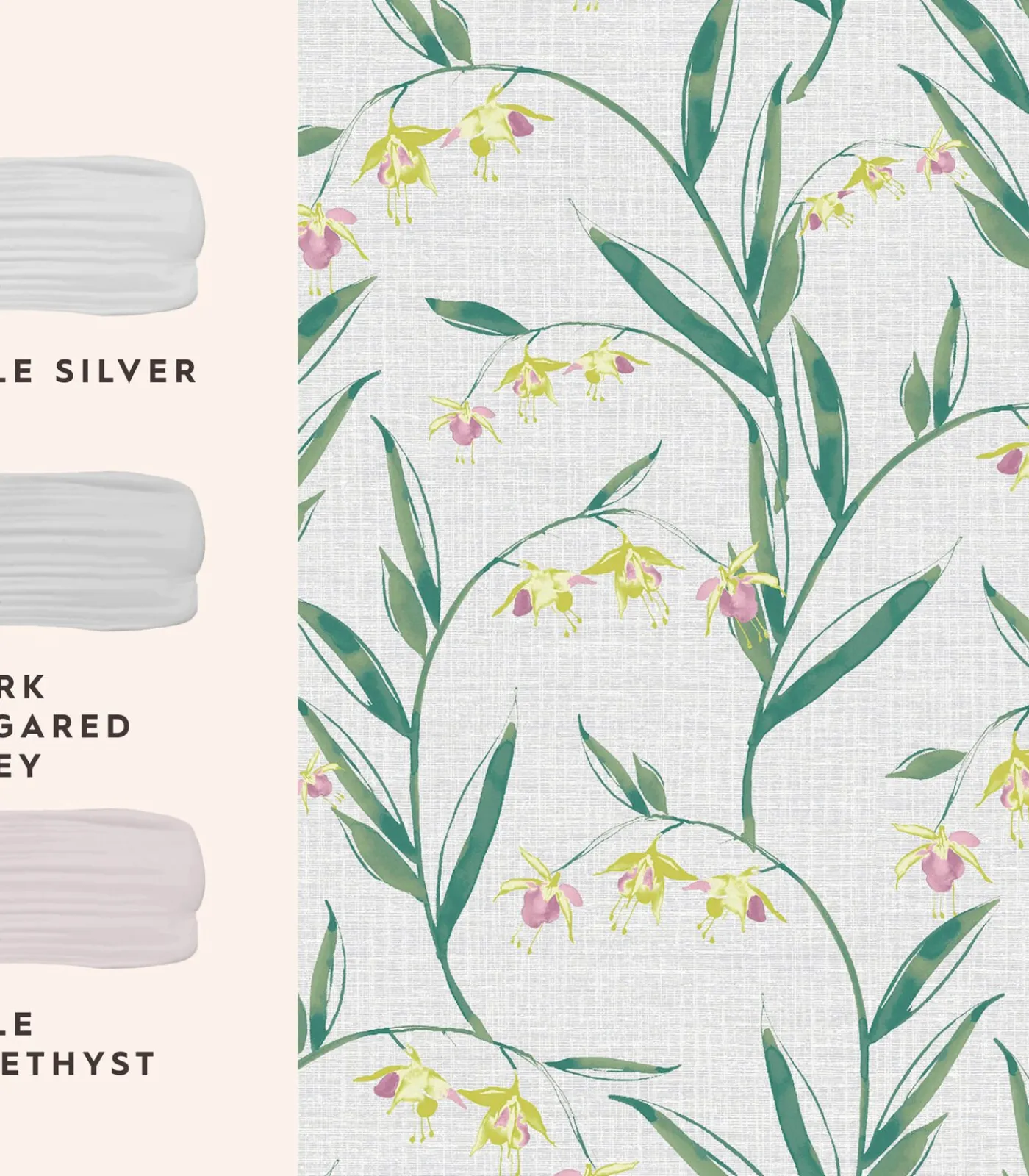 Laura Ashley Vliesbehang Fulwell Fuchsia Grijs