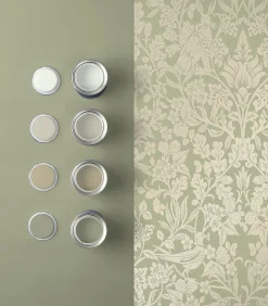 Outlet Vliesbehang Hartley Damask Sage Wanddecoratie