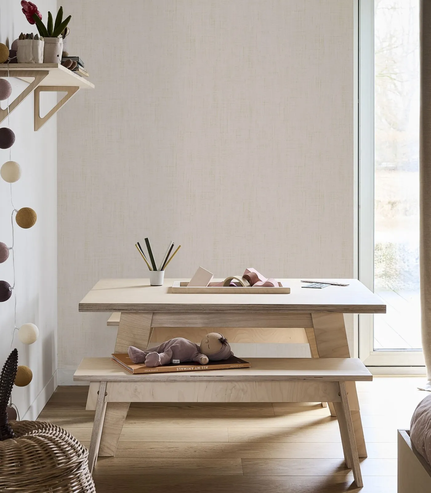 Outlet Vliesbehang linnen gold cotton Wanddecoratie