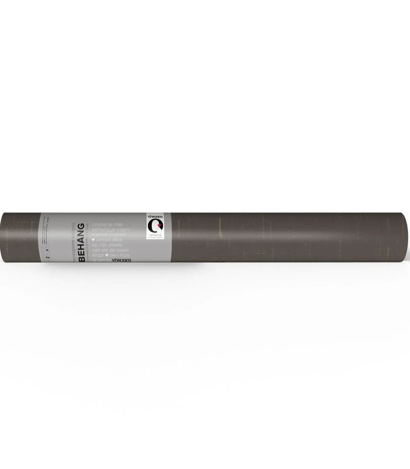 VTwonen Vliesbehang linnen gold ebony