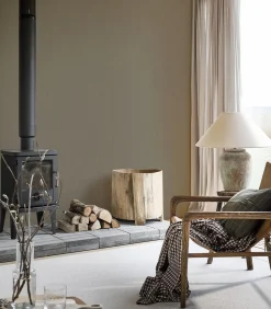 Online Vliesbehang linnen gold mire Wanddecoratie