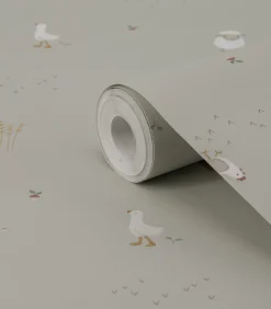 Best Vliesbehang Little Farm Groen Wanddecoratie