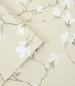 Best Vliesbehang Magnolia Grove Natural | Wanddecoratie