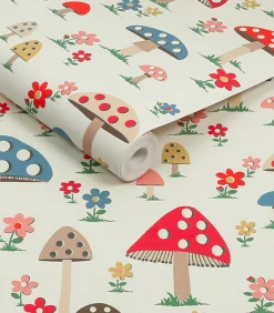 Graham & Brown Vliesbehang Mushrooms Multi