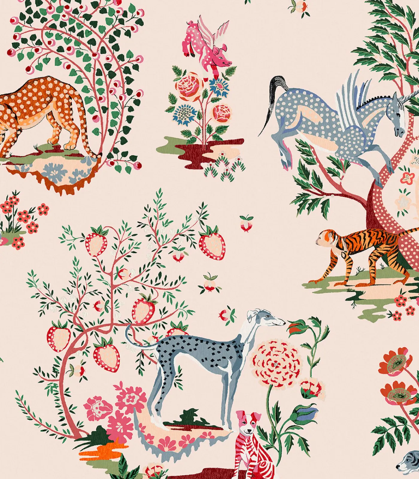 Graham & Brown Vliesbehang Painted Kingdom Pink