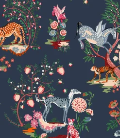 Graham & Brown Vliesbehang Painted Kingdom Navy