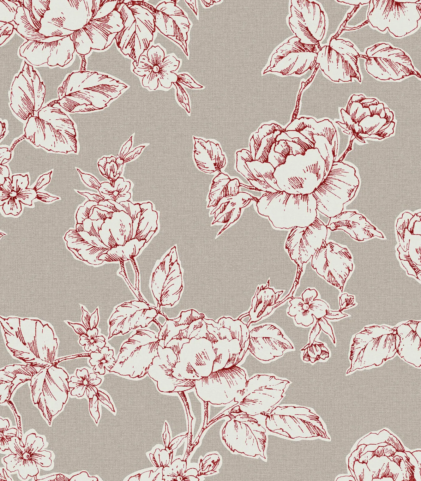 Laura Ashley Vliesbehang Pollington Roses Donkergrijs