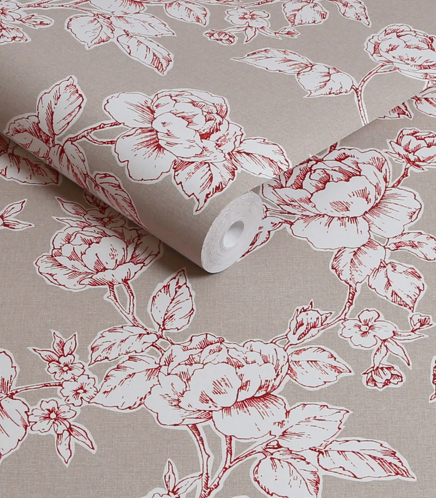 Laura Ashley Vliesbehang Pollington Roses Donkergrijs