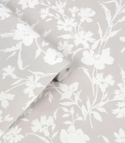 Vliesbehang RYE DOVE GREY Wanddecoratie