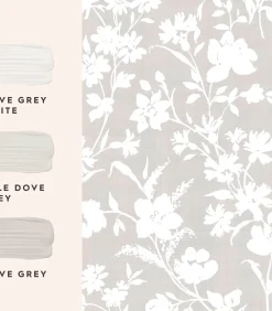 Vliesbehang RYE DOVE GREY Wanddecoratie