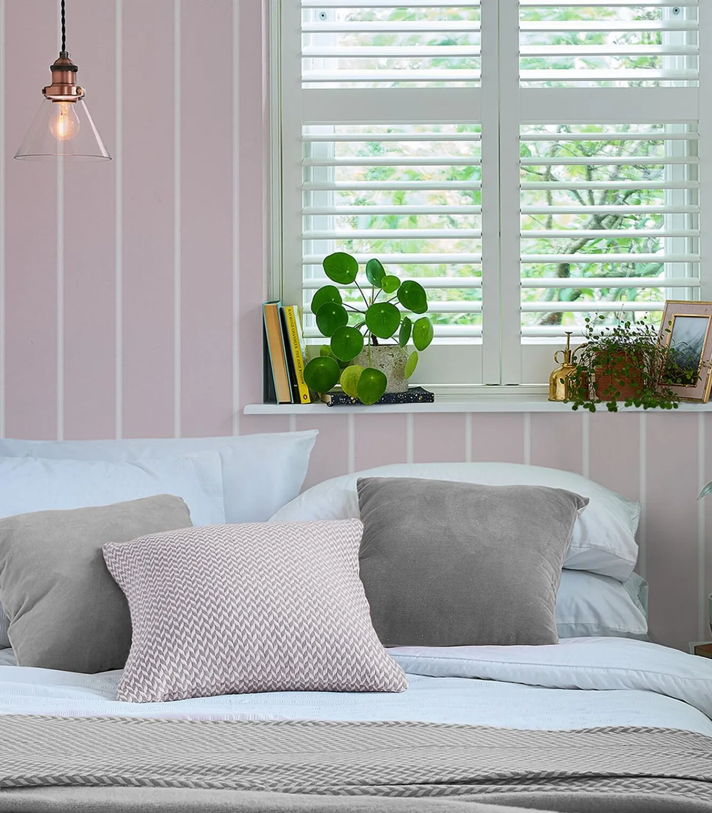 Sale Vliesbehang Saltram Stripe Pale Amethyst Wanddecoratie