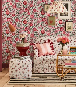 Best Vliesbehang Strawberry Garden Rose Wanddecoratie