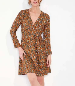 Online Vloeiende uitlopende jurk bedrukt MIRZAPUR DAMES Jurken