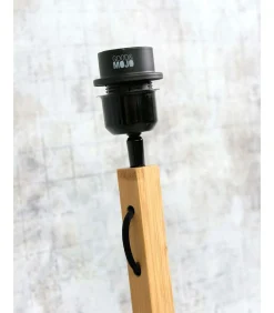 GOOD &MOJO Vloerlamp Bhutan - Bamboe/Zwart - Ø40x160cm