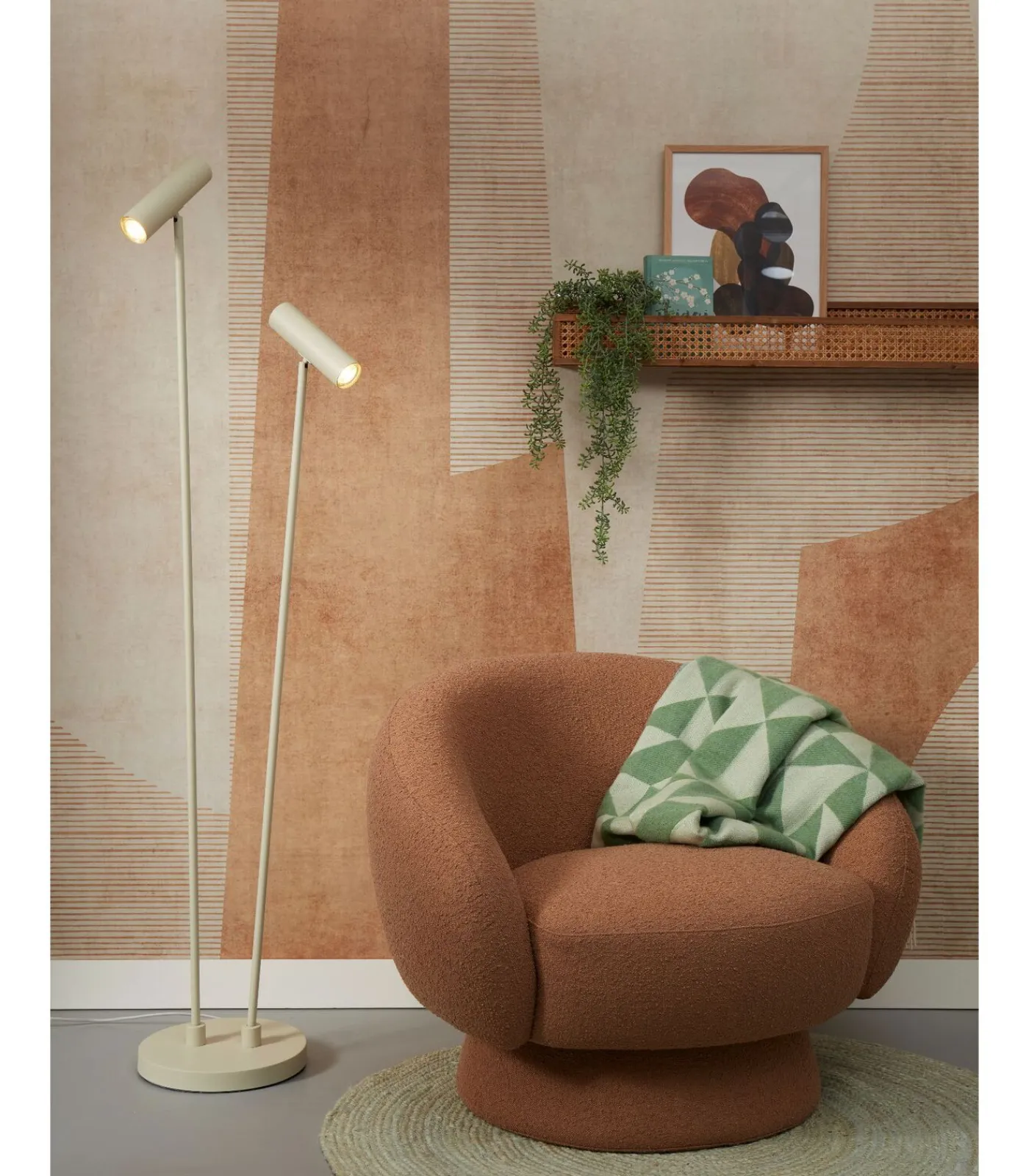 It's about RoMi Vloerlamp Havana - Lichtgroen - 30x30x162cm