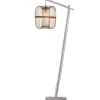 Vloerlamp Hokkaido - Bamboe Wit/Naturel - 63x36x176cm Vloerlampen