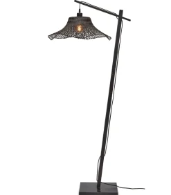 Vloerlamp Ibiza - Bamboe Zwart - 77x50x150cm Vloerlampen