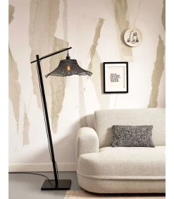 Vloerlamp Ibiza - Bamboe Zwart - 77x50x150cm Vloerlampen