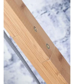 Sale Vloerlamp Ibiza - Bamboe/Zwart - 83x65x176cm Vloerlampen