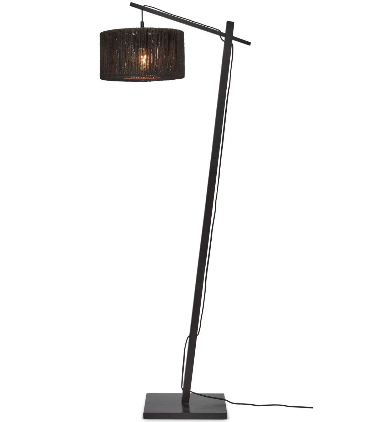 GOOD &MOJO Vloerlamp Iguazu - Bamboe/Jute Zwart - 57x31x150cm