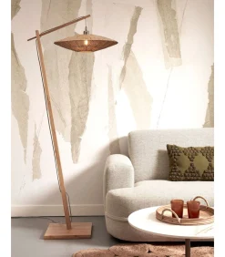 Hot Vloerlamp Iguazu - Bamboe/Jute - 78x55x176cm Vloerlampen