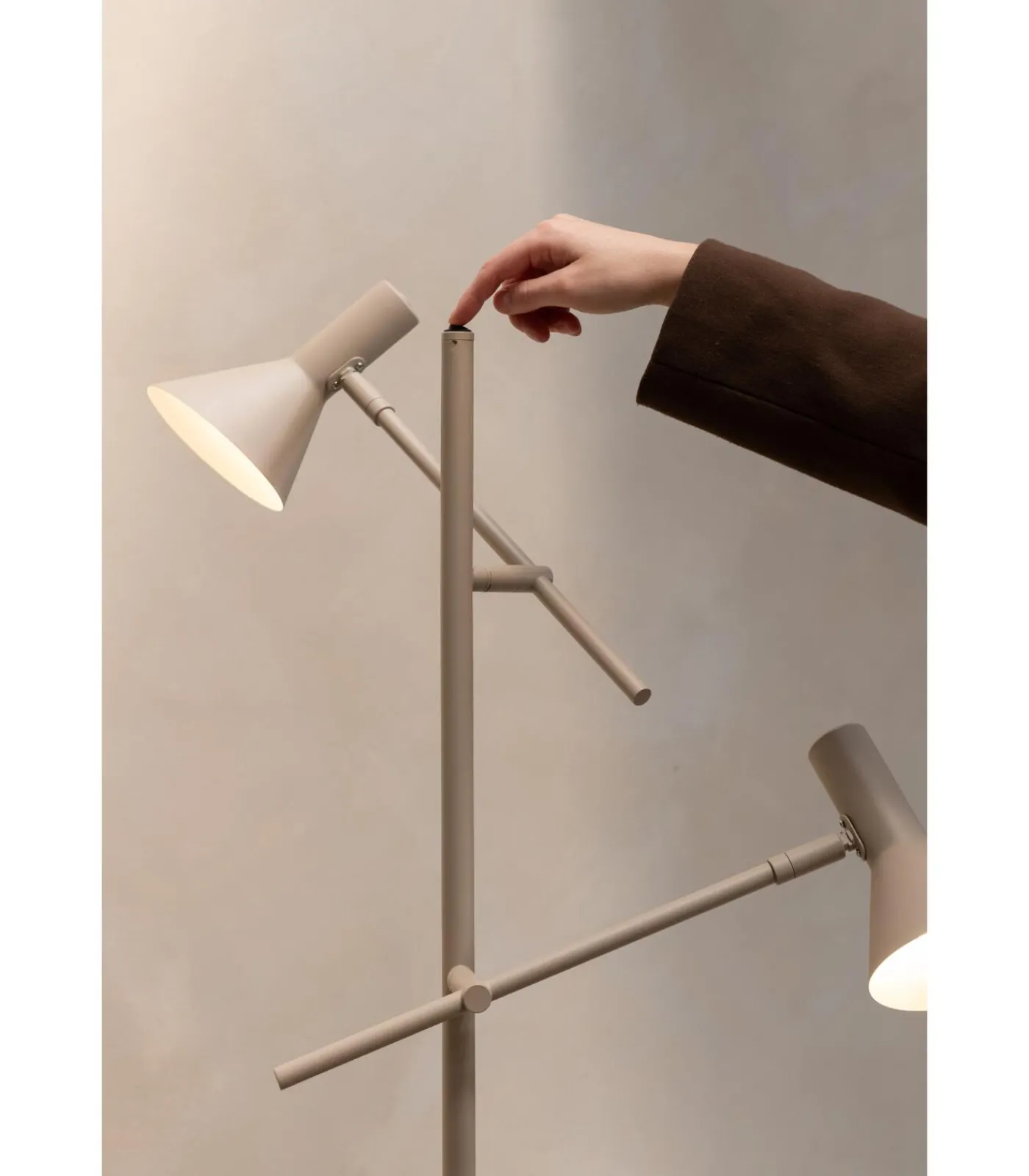 Clearance Vloerlamp Izmir - Bruin - 59x42x171cm Vloerlampen