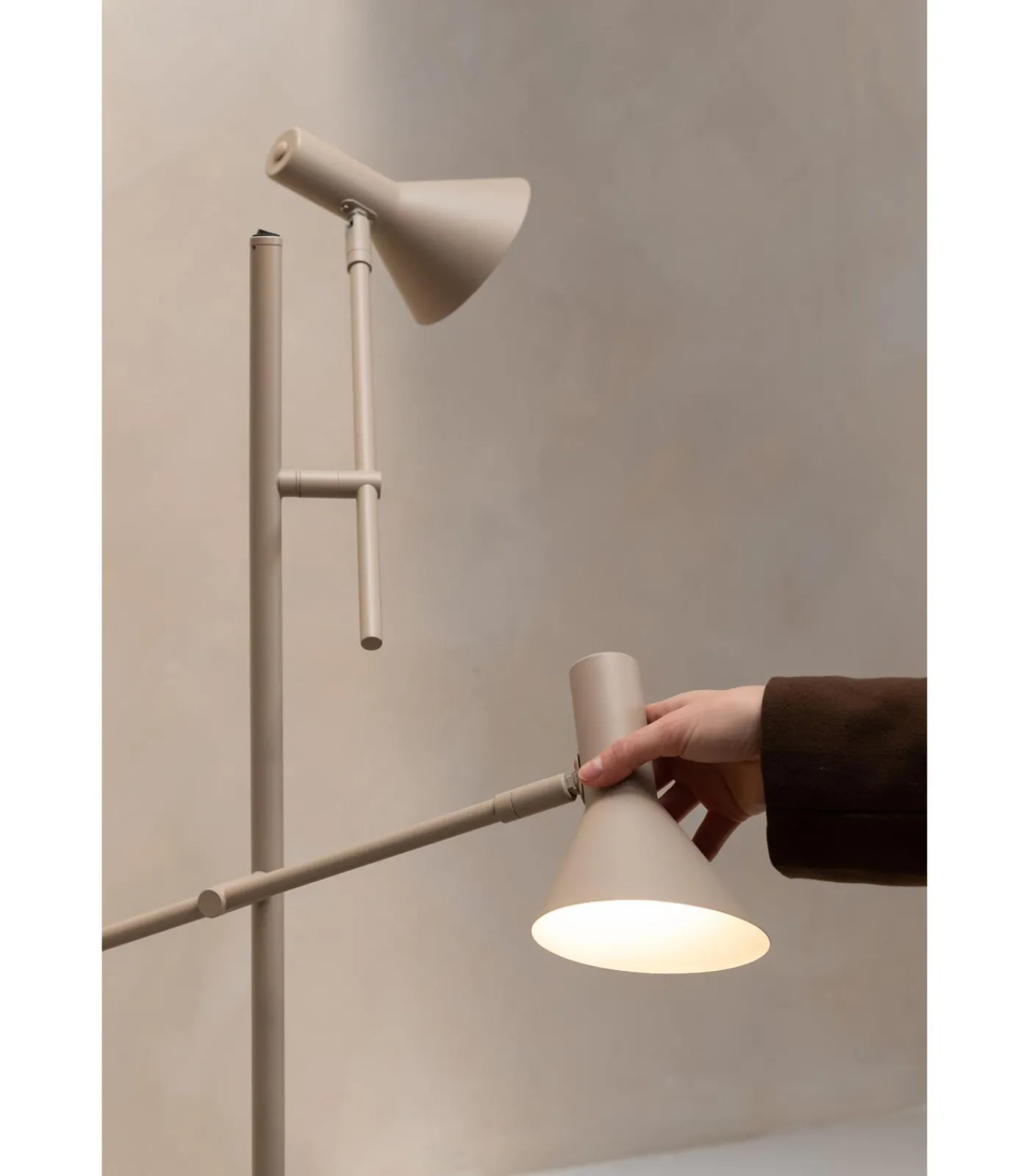 Clearance Vloerlamp Izmir - Bruin - 59x42x171cm Vloerlampen