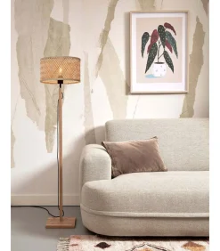 Clearance Vloerlamp Java - Bamboe - Ø32cm Vloerlampen