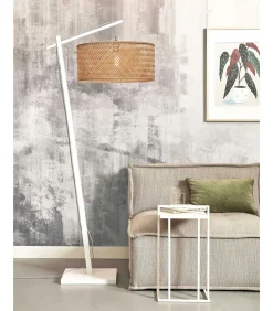 GOOD &MOJO Vloerlamp Java - Bamboe Wit/Naturel - 75x50x176cm