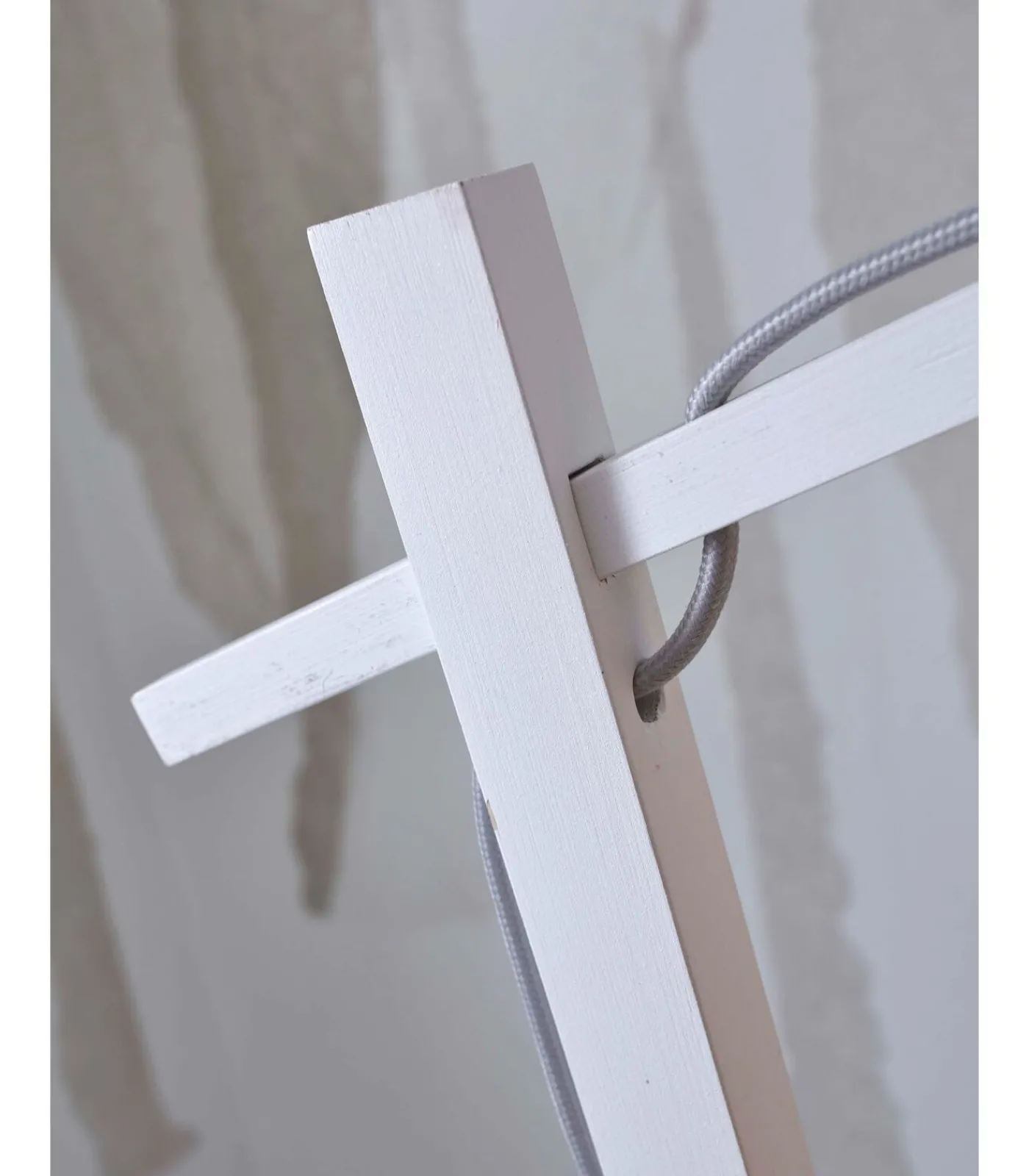 GOOD &MOJO Vloerlamp Java - Bamboe Wit/Naturel - 75x50x176cm