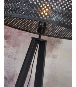 GOOD &MOJO Vloerlamp Java - Bamboe Zwart - 50x50x145cm
