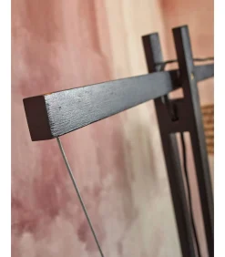 Outlet Vloerlamp Java - Bamboe Zwart/Naturel - 175x50x207cm Vloerlampen