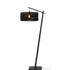 Vloerlamp Java - Bamboe Zwart - 75x50x176cm Vloerlampen