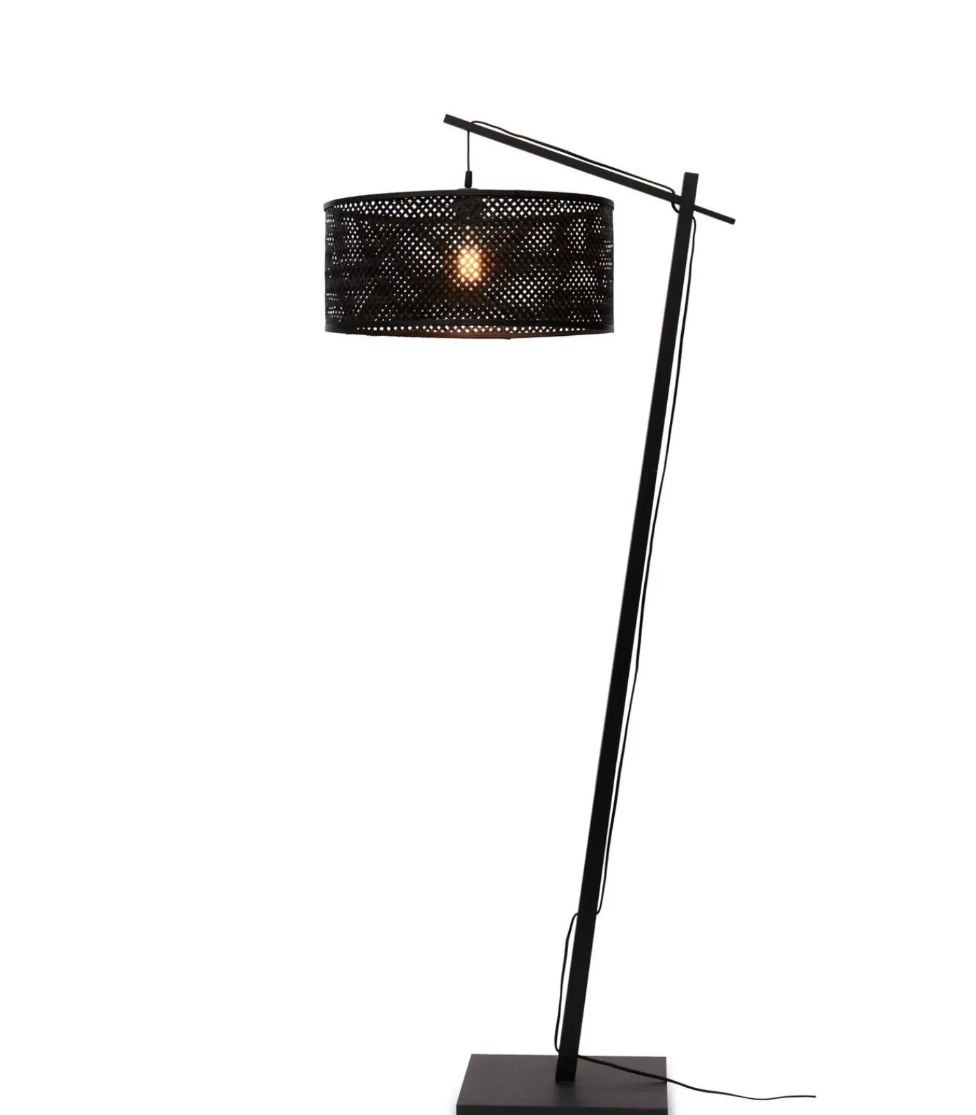 Vloerlamp Java - Bamboe Zwart - 75x50x176cm Vloerlampen