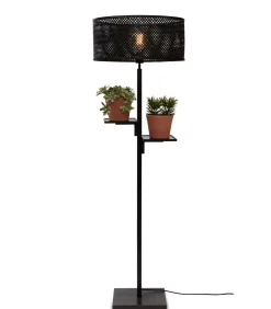 GOOD &MOJO Vloerlamp Java - Bamboe Zwart - Ø50x158cm